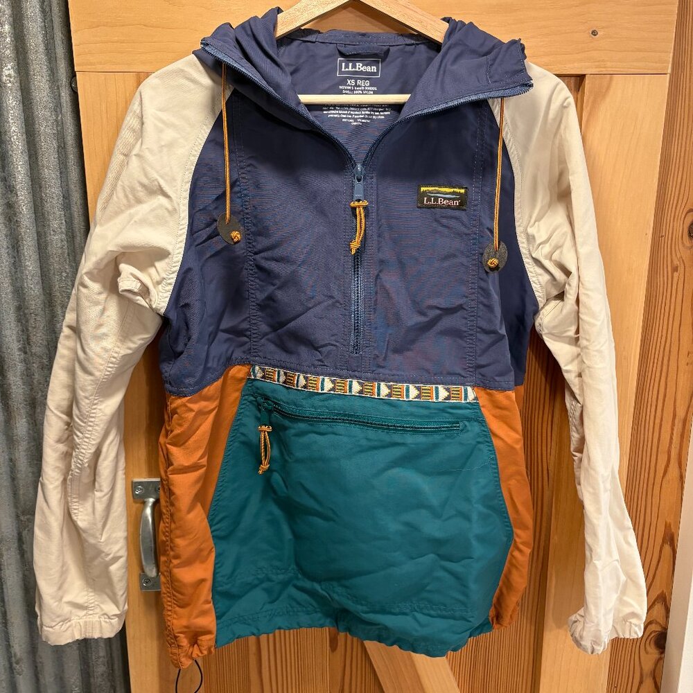 L.L. Bean Colorblock Anorak Pullover Jacket – XS Regular